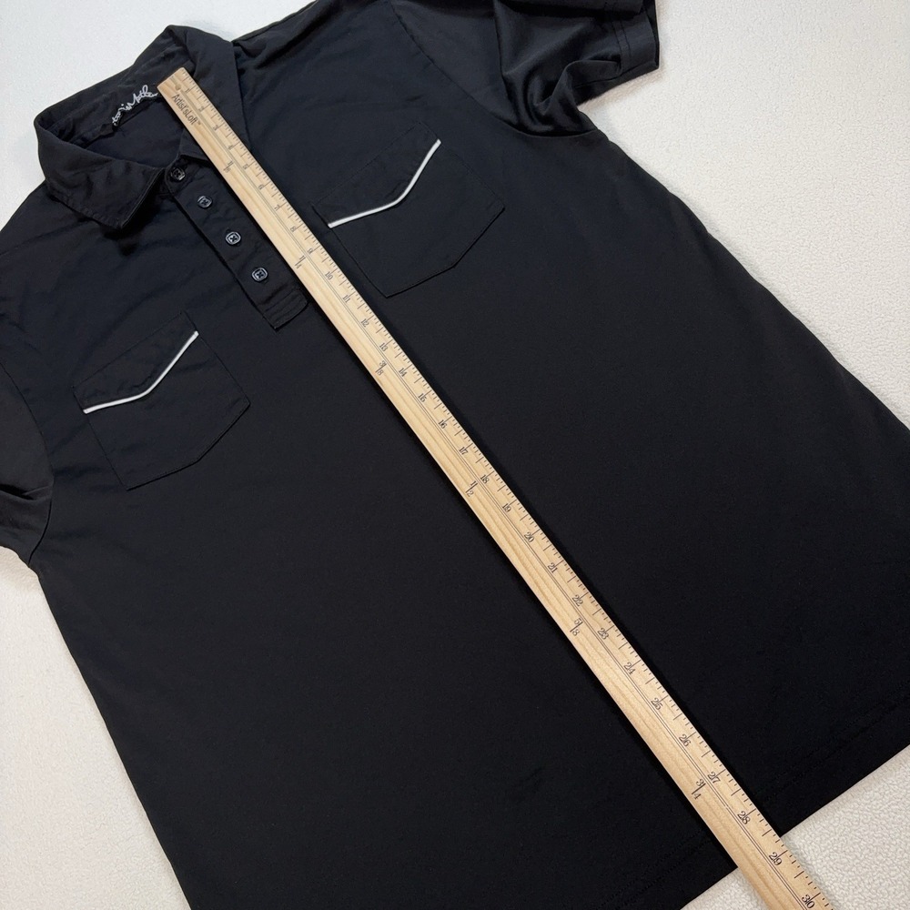 Travis‎ Mathew Double Pocket Golf Polo Men's L Black Pima Cotton Stretch *LOGO* - Picture 14 of 16